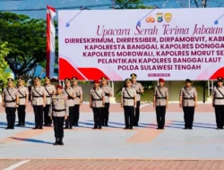 Sejumlah Pejabat Utama Polda Sulteng dan Empat Kapolres Resmi Berganti