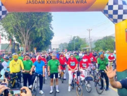Ribuan Pesepeda Meriahkan Gowes HUT ke 1 Kodam XXIII/Palaka Wira di Palu