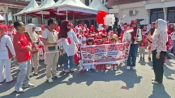 Ratusan Murid TK Meriahkan Parade Nuansa Merah Putih di Palu